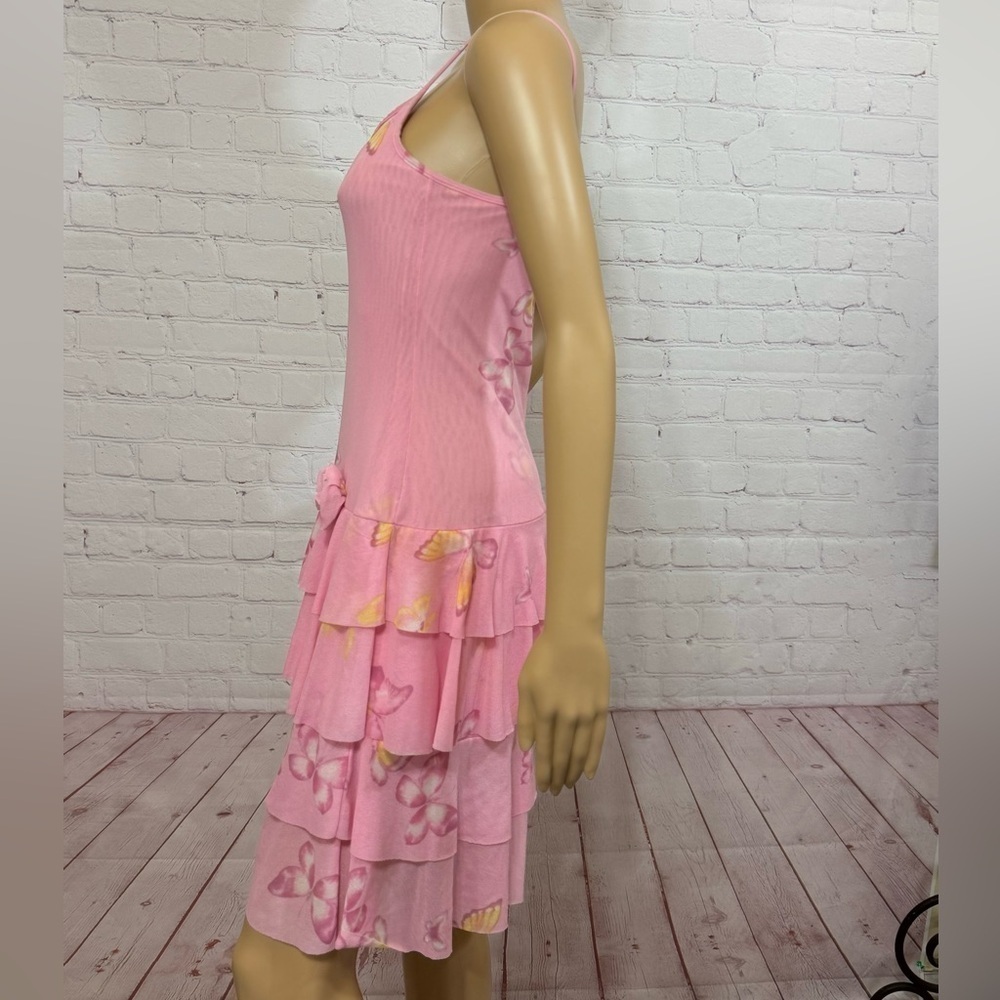 ARDEN B Spaghetti strap dress tiered mesh butterfly prints Small nwt Y2K Vintage - Picture 9 of 16